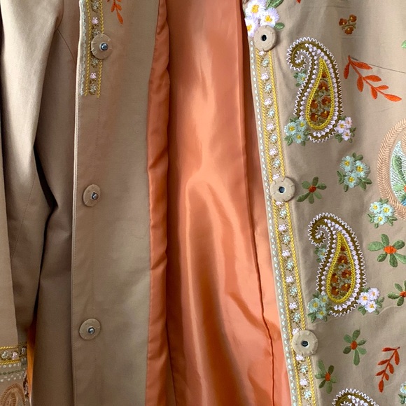 Coldwater Creek Embroidered Car Coat - Picture 4 of 5